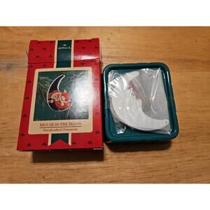 1986 Hallmark Mouse in the Moon Christmas Ornament